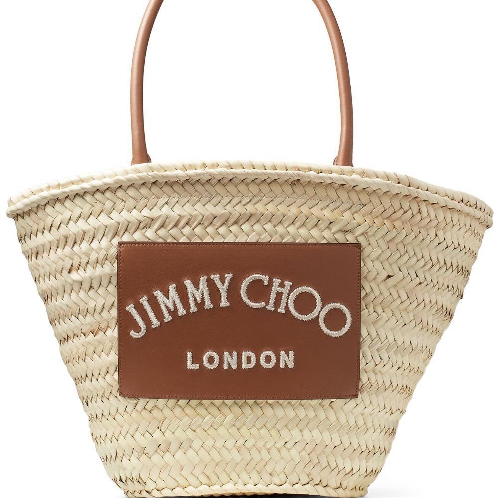 Jimmy Choo NWT Tan and Brown Beach Bag Medium. More details